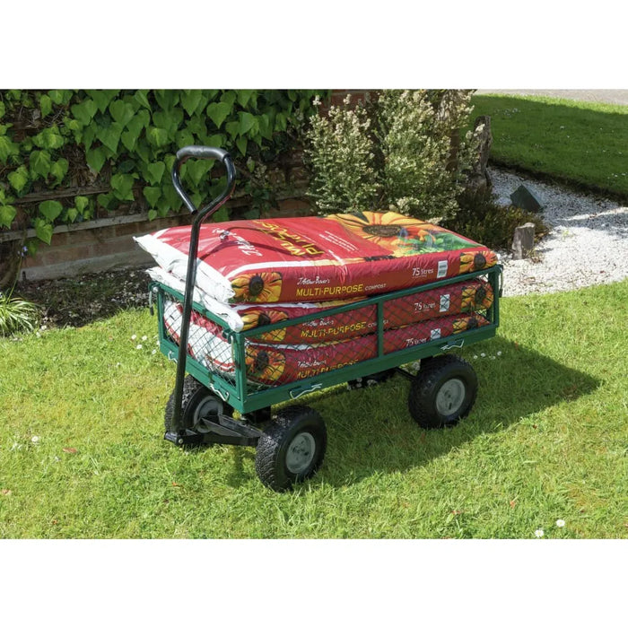 Steel Mesh Gardeners Cart in Green and Black - Little and Giant Explorers Draper Tools