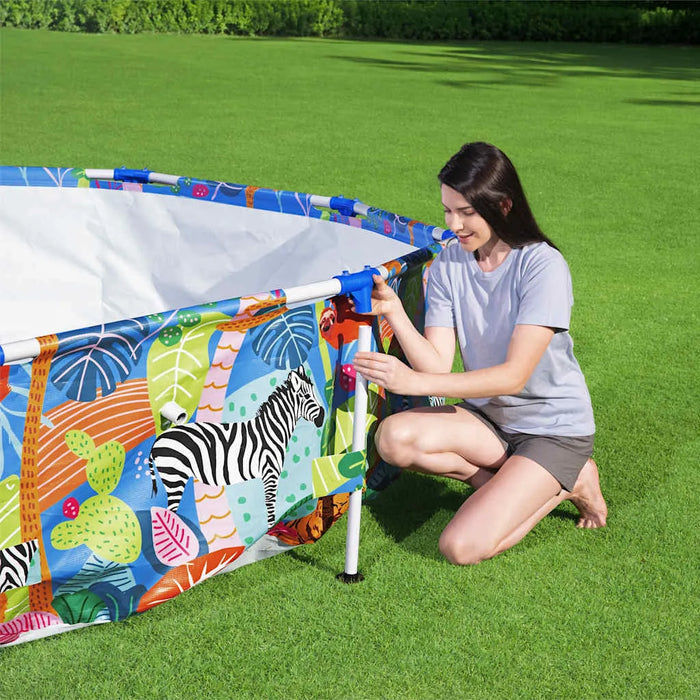 Steel Pro Animal Print Above-Ground Swimming Pool – 305 x 66cm | 4,062L Capacity BESTWAY - Little and Giant Explorers Bestway