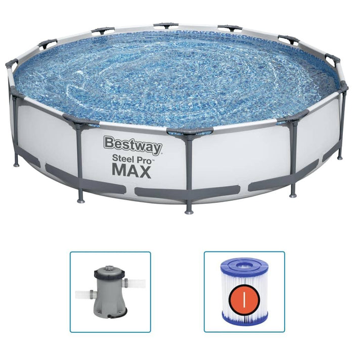 Steel Pro MAX Swimming Pool Set (366 x 76cm) - Little and Giant Explorers Bestway