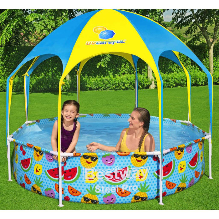 Steel Pro UV Careful Above Ground Pool for Kids (244 x 51cm) - Little and Giant Explorers Bestway