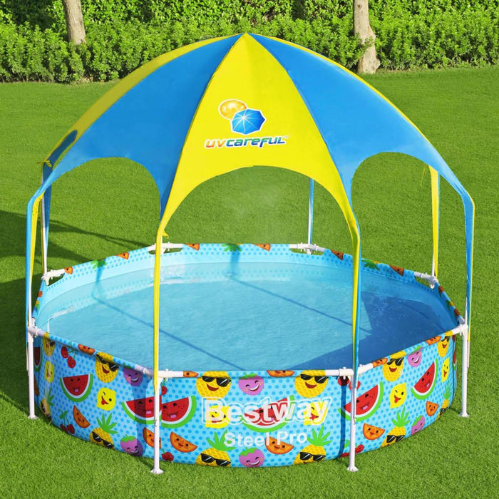 Steel Pro UV Careful Above Ground Pool for Kids (244 x 51cm) - Little and Giant Explorers Bestway