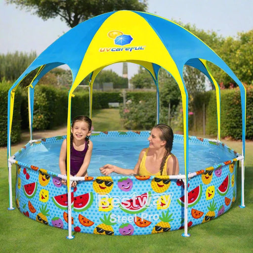 Steel Pro UV Careful Above Ground Pool for Kids (244 x 51cm) - Little and Giant Explorers Bestway