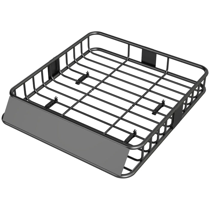 Steel Roof Rack Basket | Universal Vehicle Cargo System - Little and Giant Explorers HOMCOM