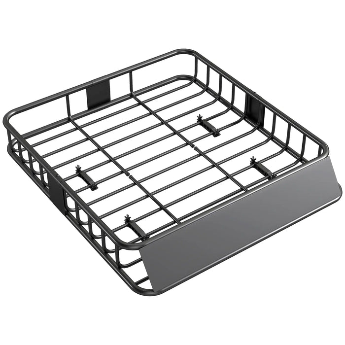 Steel Roof Rack Basket | Universal Vehicle Cargo System - Little and Giant Explorers HOMCOM