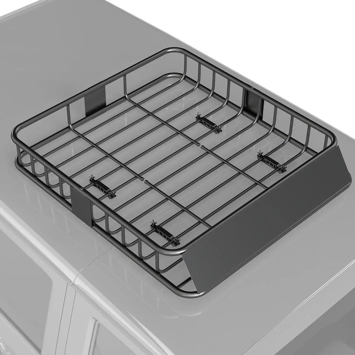 Steel Roof Rack Basket | Universal Vehicle Cargo System - Little and Giant Explorers HOMCOM