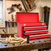 Steel Tool Box – Red | Portable 3-Drawer Chest with Top Tray and Handle COSTWAY - Little and Giant Explorers Costway