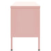 Pink toy storage box with legs and a lid, perfect for organizing children's toys