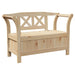 Garden Storage Bench in Solid Wood Pine (119 x 76 x 44cm) - Little and Giant Explorers vidaXL