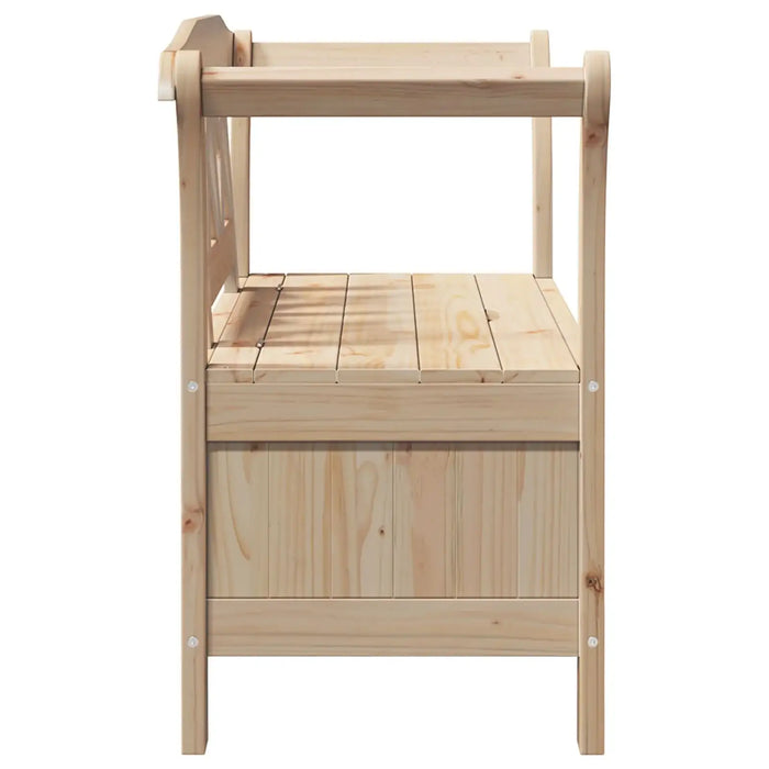 Garden Storage Bench in Solid Wood Pine (119 x 76 x 44cm) - Little and Giant Explorers vidaXL