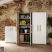 Storage Cabinet with Shelves 'Groove' in Beige and Sand 180cm - Little and Giant Explorers Keter