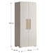 Storage Cabinet with Shelves 'Groove' in Beige and Sand 180cm - Little and Giant Explorers Keter