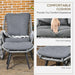 String Rattan Armchair and Footstool Set with Grey Cushions - Little and Giant Explorers Outsunny