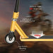 Gold stunt scooter with lightweight steel and aluminium frame, top notch bearing, 100kg max load