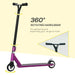 Stunt Scooter | 360° Swivel Design with Steel and Aluminium Frame (Purple Edition) - Little and Giant Explorers HOMCOM