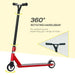 Stunt Scooter - Red | 360° Swivel Design - Steel and Aluminium Frame HOMCOM - Little and Giant Explorers HOMCOM
