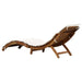 Sun Lounger with Cream Cushions in Solid Wood Acacia - Little and Giant Explorers vidaXL