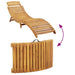 Sun Lounger with Cushion in Beige and Solid Wood Acacia - Little and Giant Explorers vidaXL