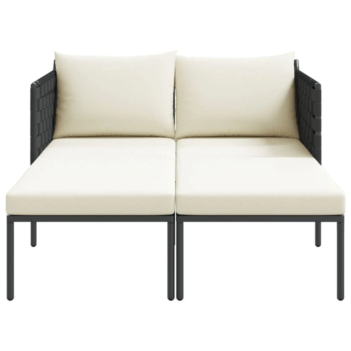 Sunbed with Cushions in Anthracite (2 persons) - Little and Giant Explorers vidaXL