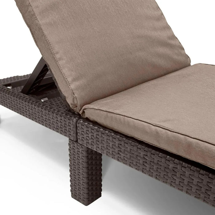 Sunlounger with Cushion 'Daytona' in Brown - Little and Giant Explorers Keter