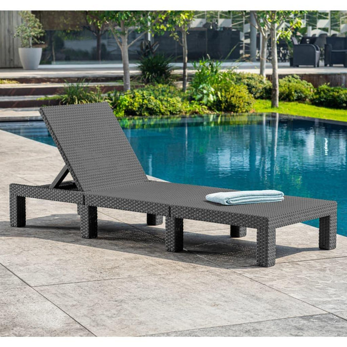 Sunlounger with Cushion 'Daytona' in Graphite - Little and Giant Explorers Keter