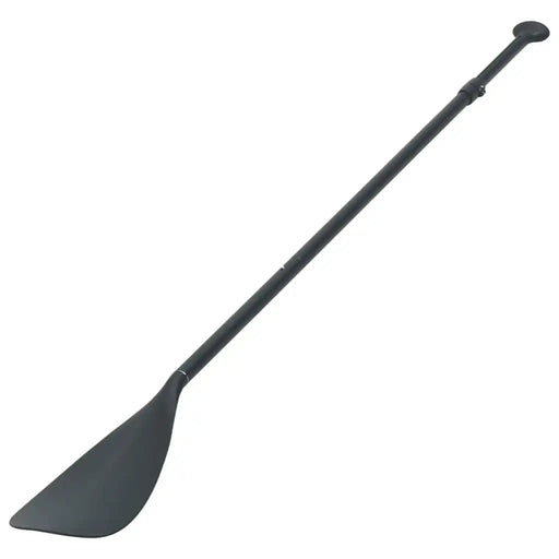 Black aluminum SUP paddle with knock-down design for easy storage and travel
