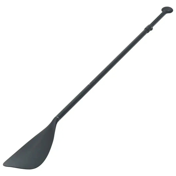 Black aluminum SUP paddle with knock-down design for easy storage and travel