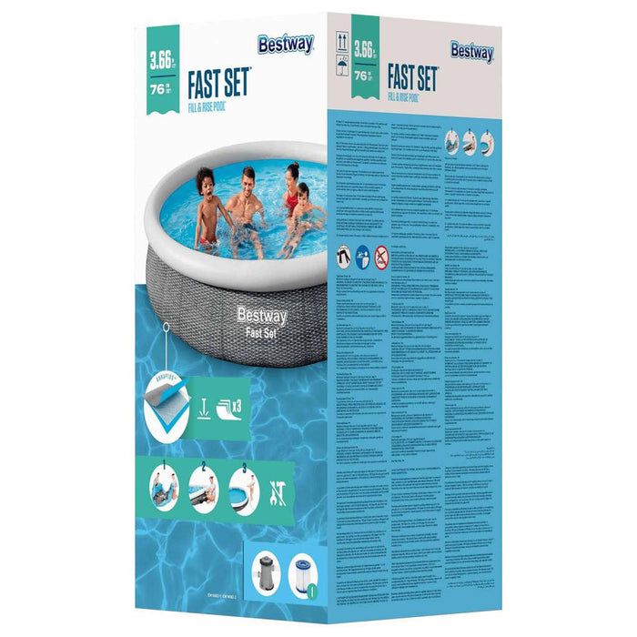 Swimming Pool Set Round (366 x 76cm) - Little and Giant Explorers Bestway