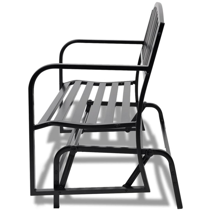 Swing Bench in Black and Steel - Little and Giant Explorers vidaXL