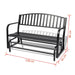 Swing Bench in Black and Steel - Little and Giant Explorers vidaXL