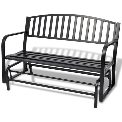 Swing Bench in Black and Steel - Little and Giant Explorers vidaXL