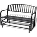 Swing Bench in Black and Steel - Little and Giant Explorers vidaXL