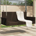 Swing Bench in Brown and Poly Rattan - Little and Giant Explorers vidaXL