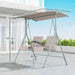 Swing Chair Beige Metal | A-Shaped Frame for Double Seat Garden Relaxation - Little and Giant Explorers Outsunny