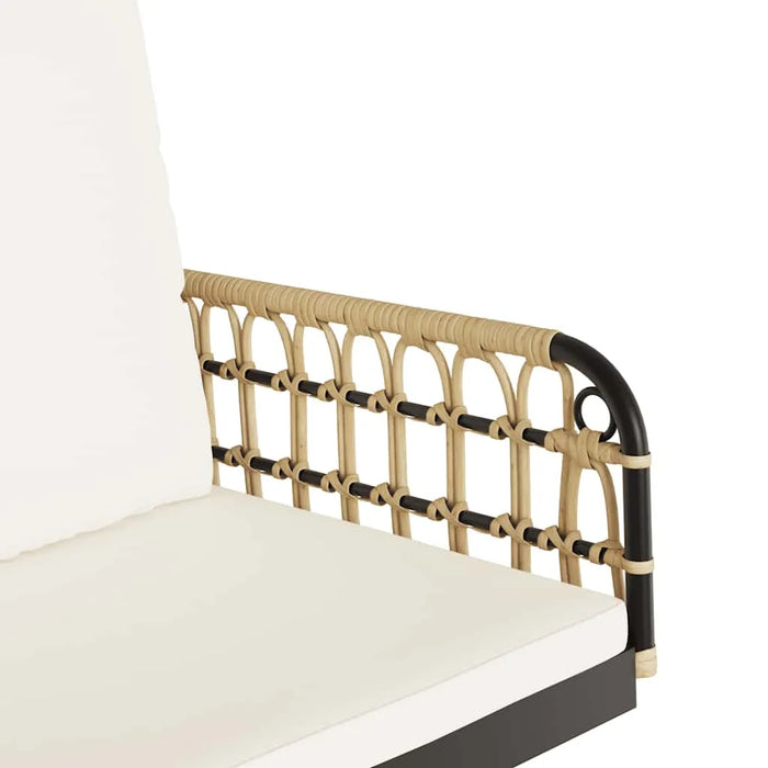 Swing Chair Rattan Steel | Thickly Padded Cushions for Outdoor Relaxation - Little and Giant Explorers vidaXL