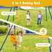 Swing Playset with 2 Swing Seats and 2 Glider Seats - Little and Giant Explorers Costway