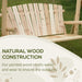 Swinging Garden Chair Natural Wood | Curved Back Design for Two-Seat Outdoor Relaxation - Little and Giant Explorers Outsunny