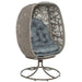 Swivel Egg Chair with Cushions in Grey - Little and Giant Explorers Outsunny