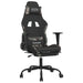 Swivel Gaming Chair with Footrest in Black and Camouflage Fabric - Little and Giant Explorers vidaXL