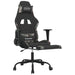 Swivel Gaming Chair with Footrest in Black and Camouflage Fabric - Little and Giant Explorers vidaXL