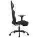 Swivel Gaming Chair with Footrest in Black and Camouflage Fabric - Little and Giant Explorers vidaXL