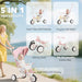 5-in-1 versatility of a children's tricycle with a woman and child outdoors.