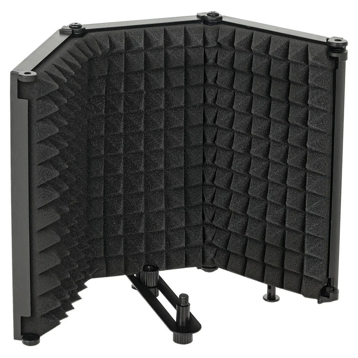 Table-Top Microphone Isolation Shield | Folding Acoustic Foam Panel - 3/8" Mount HOMCOM - Little and Giant Explorers