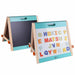 Tabletop Easel – Chalkboard, Magnetic Whiteboard and Letters | Foldable Portable Wooden Art Station CLASSIC WORLD - Little and Giant Explorers Classic World