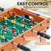 Tabletop Football Game – Natural Wood Finish | Compact Mini Foosball Table with 12 Players SPORTNOW - Little and Giant Explorers SPORTNOW