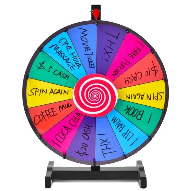 Tabletop Spinning Prize Wheel 60 cm - Little and Giant Explorers Costway