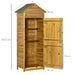 Wooden Gardener Cabinet with 3 Shelves in Natural Wood - Little and Giant Explorers Outsunny