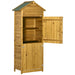 Wooden Gardener Cabinet with 3 Shelves in Natural Wood - Little and Giant Explorers Outsunny