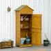 Wooden Gardener Cabinet with 3 Shelves in Natural Wood - Little and Giant Explorers Outsunny