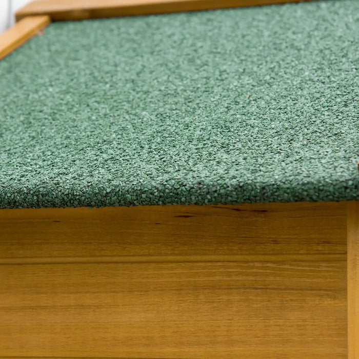 Wooden Gardener Cabinet with 3 Shelves in Natural Wood - Little and Giant Explorers Outsunny