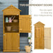 Wooden Gardener Cabinet with 3 Shelves in Natural Wood - Little and Giant Explorers Outsunny